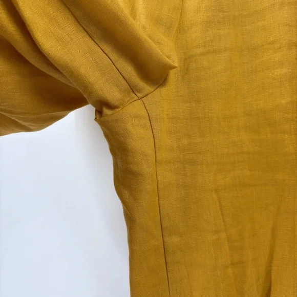 ZARA Women’s Yellow Linen Blazer Pant Set - Picture 9 of 16